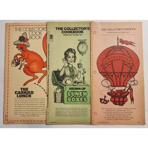 Womans Day Collector's Cook Book Insert VTG Lunches to Go Lot of 3 - 60s 70s
